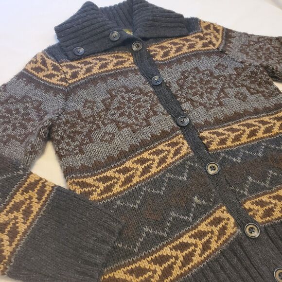 Vtg Eddie Bauer Collectibles Womens Sz M Fair Isle Nordic Button Front Sweater - Picture 2 of 7